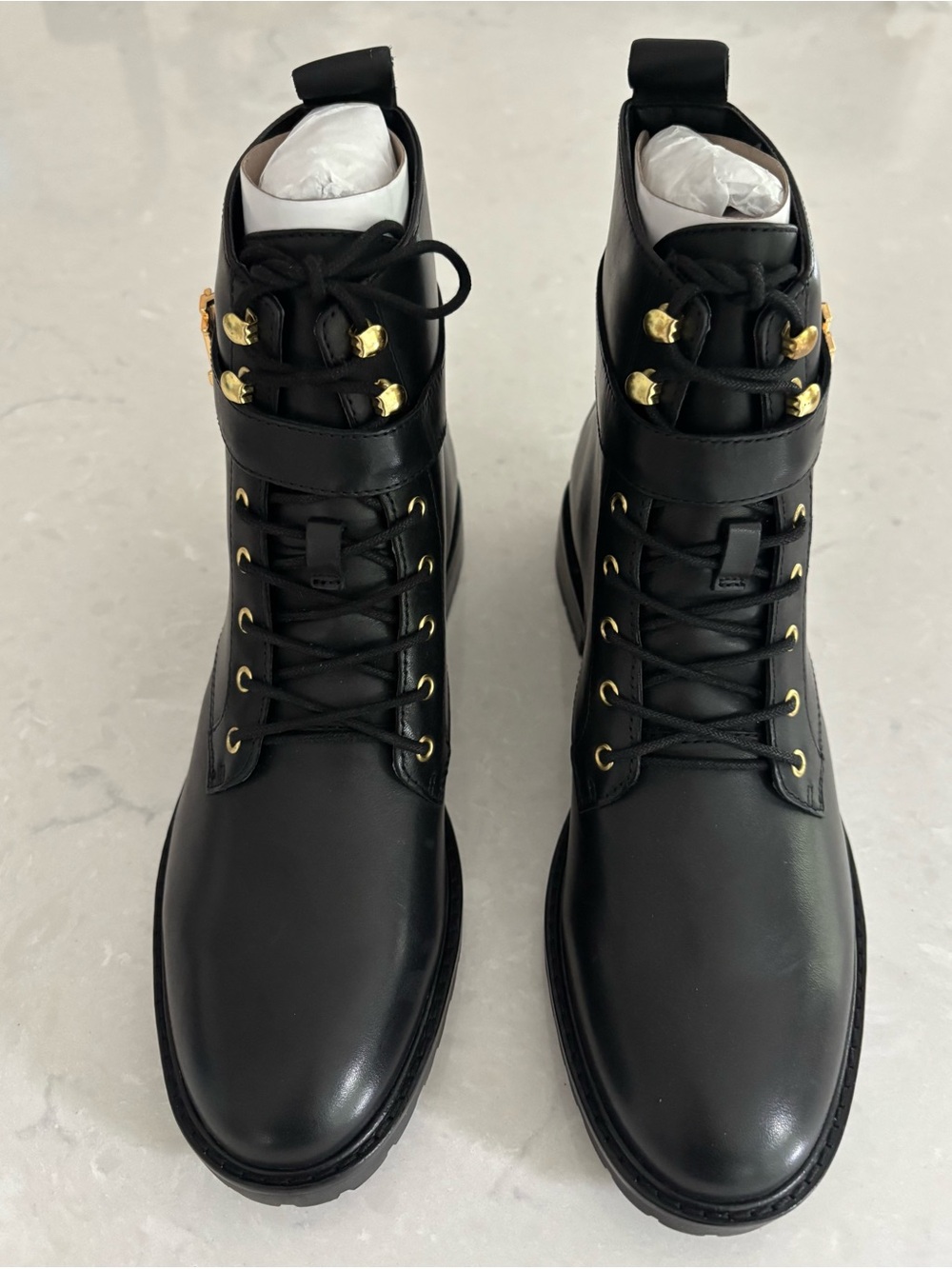 Ralph Lauren Elridge Black Boots, Size 10 - Picture 3 of 8